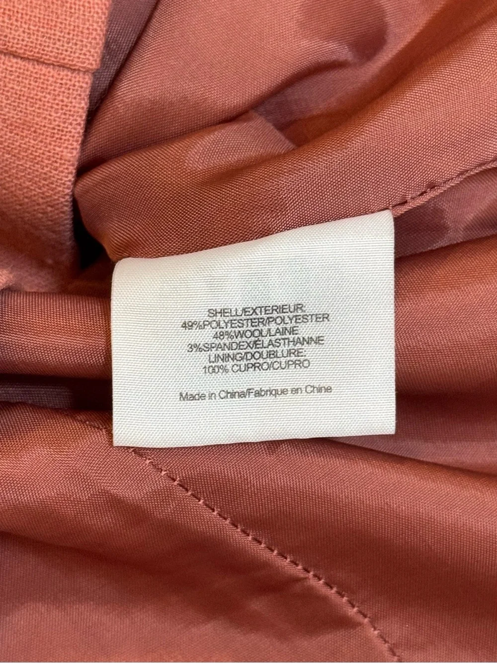 Tory Burch Petra Dress 2 Peach Wool Blend Sheath Gold Zip Pockets Officecore